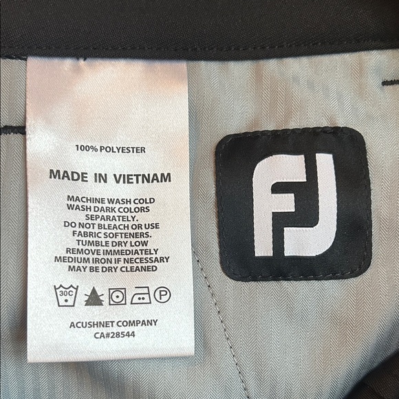 NWOT FootJot Men's Black Golf Pants, W36/L36 - Picture 5 of 5